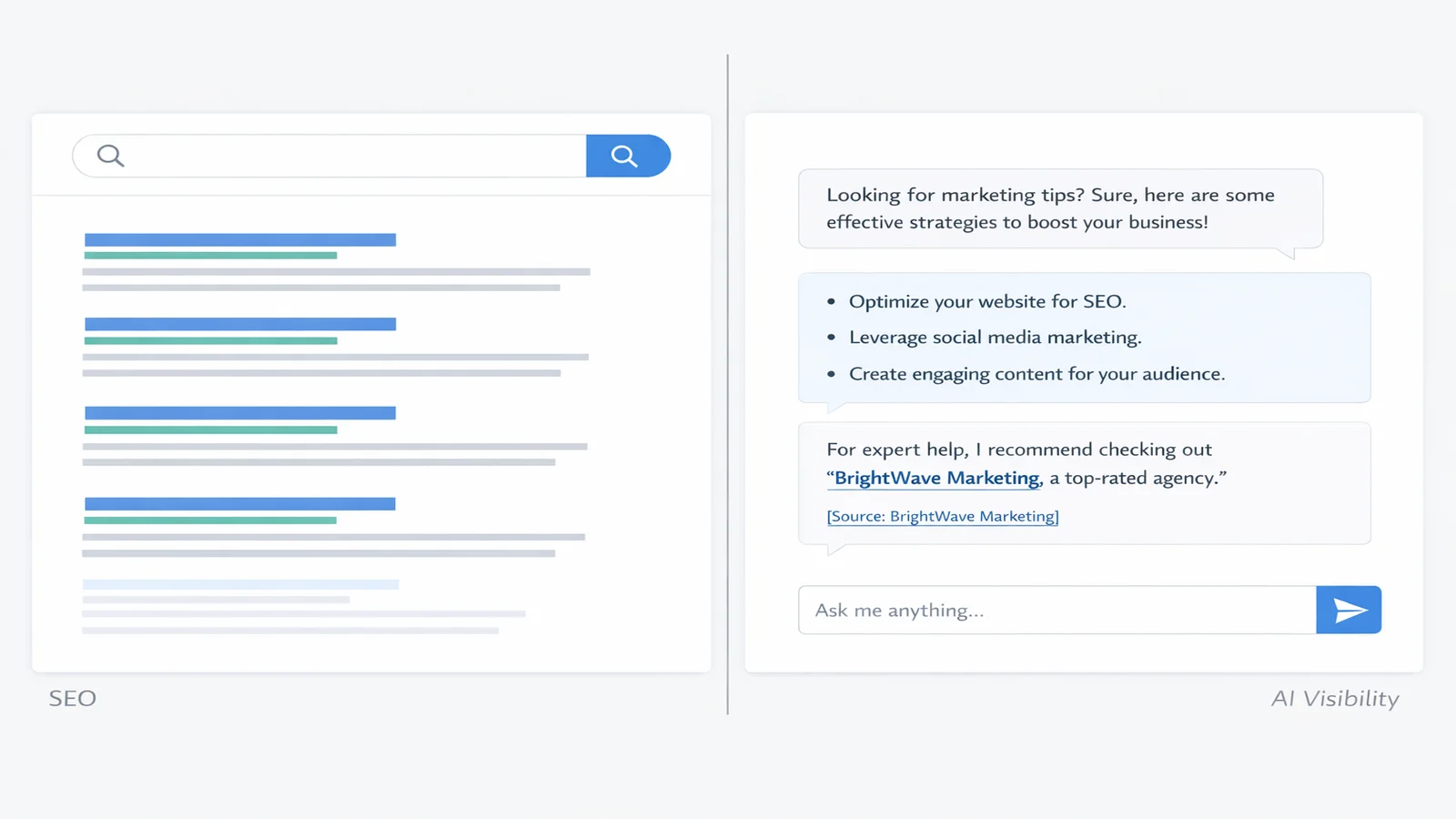 AI Visibility vs SEO: What's the Difference?